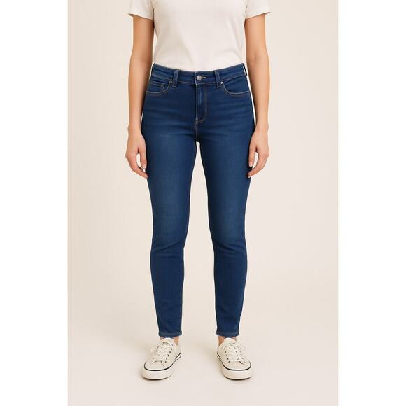 LEV Denim Jeans Junior's Size 5 Skinny Jeans Style LV021 Mid-Rise Blue Stretch - Picture 1 of 9